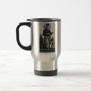 Saint Patrick Apostle of Ireland  Monochrome Art Travel Mug
