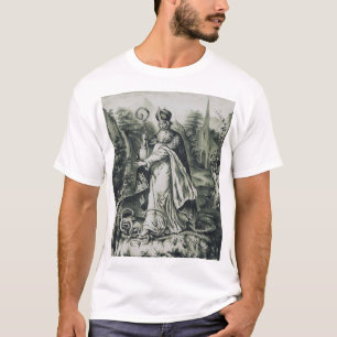 Saint Patrick Banishing Snakes Vintage Engraving A T-Shirt