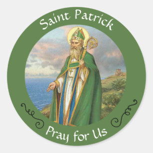 Saint Patrick Catholic Bishop Classic Round Sticker