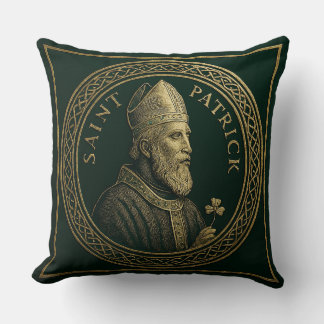 Saint Patrick Celtic Emblem Decorative Cushion