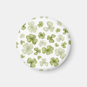 Saint Patrick  clovers clip art  Magnet