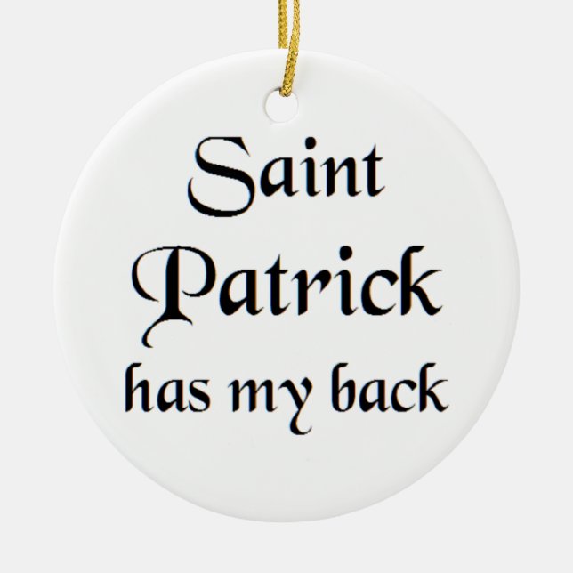 saint patrick coffee mug ceramic tree decoration (Front)