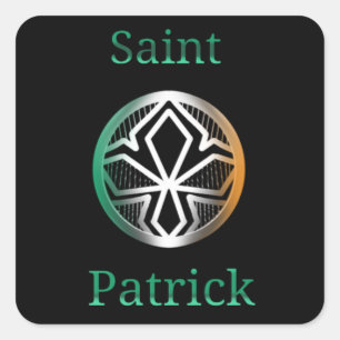 Saint Patrick Cross Square Sticker