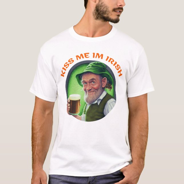 Saint Patrick Day Gift Shirt | Kiss me im irish (Front)