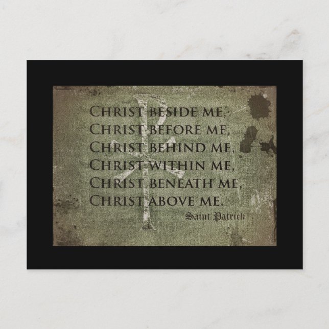 Saint Patrick Historic Quote Postcard (Front)