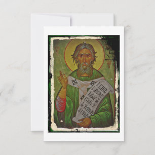 Saint Patrick Icon on Green Background