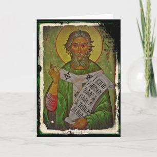 Saint Patrick Icon on Green Card
