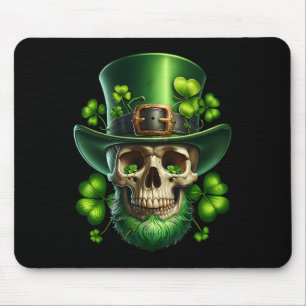 Saint Patrick Irish Sugar Skull Day Of Dead St Pat Mouse Mat