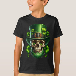 Saint Patrick Irish Sugar Skull Day Of Dead St Pat T-Shirt