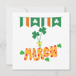 Saint Patrick March Holiday Card