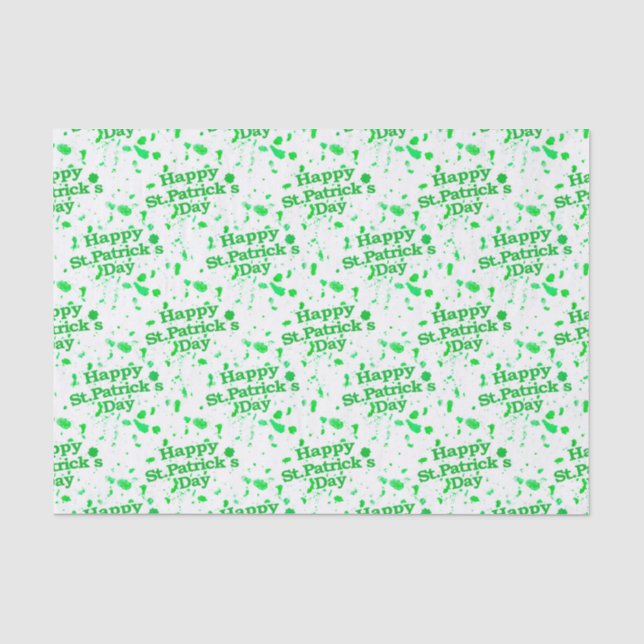 Saint Patrick Motif Pattern Tissue Paper (Front)
