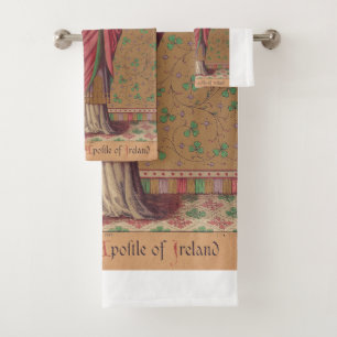 Saint Patrick of Ireland Sacred Celtic Art Bath Towel Set