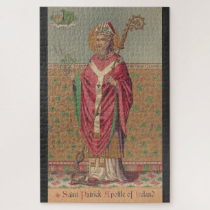 Saint Patrick of Ireland Sacred Celtic Art Jigsaw Puzzle