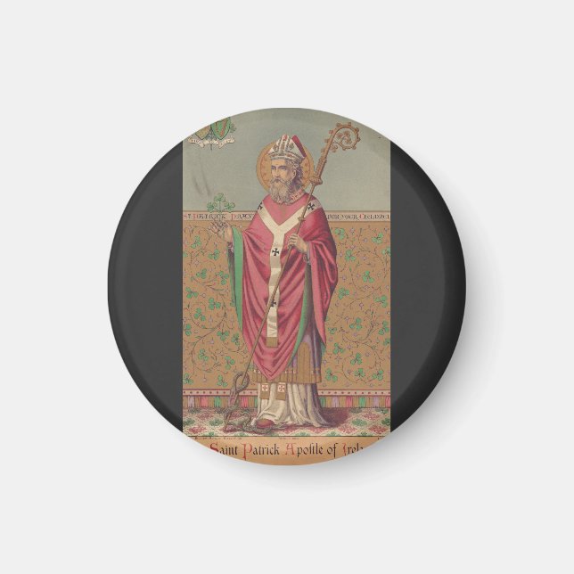 Saint Patrick of Ireland Sacred Celtic Art Magnet (Front)