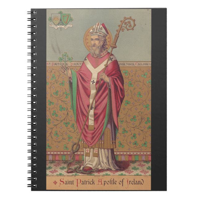 Saint Patrick of Ireland Sacred Celtic Art Notebook (Front)