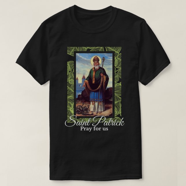 Saint Patrick Pray for Us Ireland Kids Women Irish T-Shirt (Design Front)
