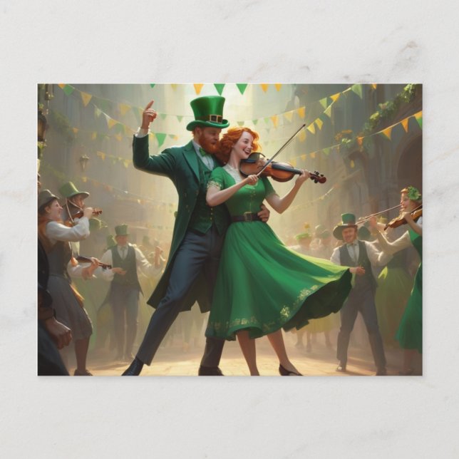 Saint Patrick´s Dance Postcard (Front)