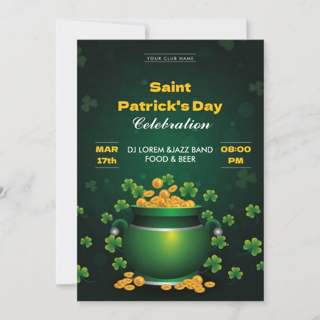 Saint Patrick’s Day Celebration Party Invitation (Front)