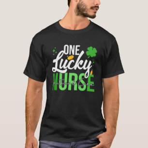 Saint Patrick s Day Critical Care Nurse One Lucky  T-Shirt