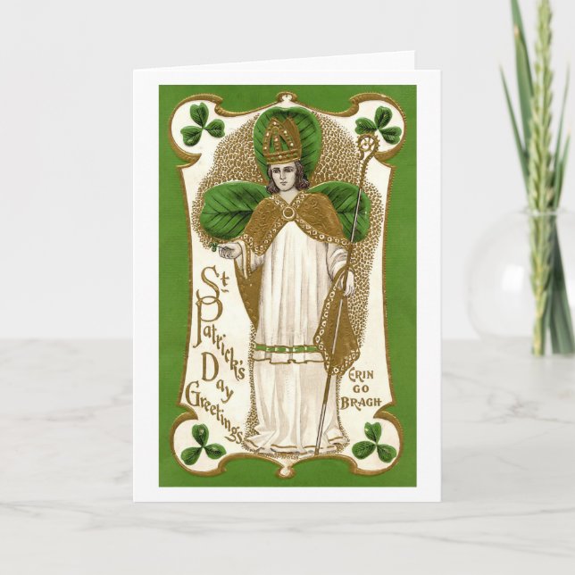 Saint Patrick, Shamrock Card (Front)