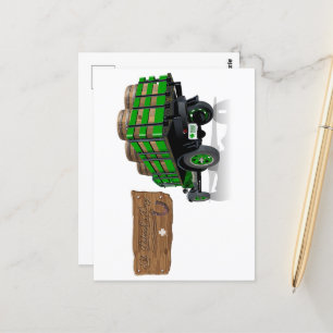  Saint Patrick vintage Cartoon Christmas firetruck Postcard