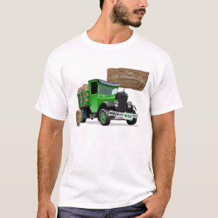 Saint Patrick vintage Cartoon Christmas firetruck T-Shirt