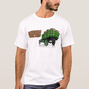 Saint Patrick vintage Cartoon Christmas firetruck T-Shirt