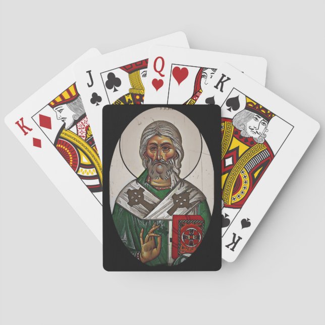 Saint Patrick with Holy Scripture Playing Cards (Back)