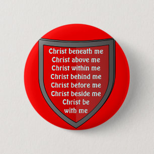 Saint Patrick's breastplate prayer button