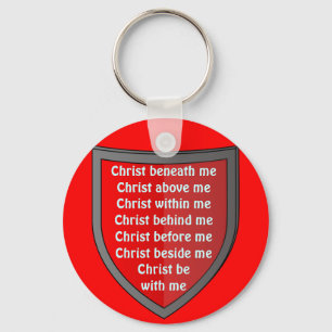 Saint Patrick's breastplate prayer keychain