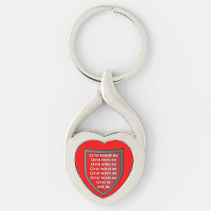 Saint Patrick's breastplate prayer keychain