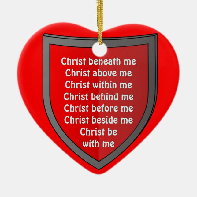 Saint Patrick's breastplate prayer ornament (Front)
