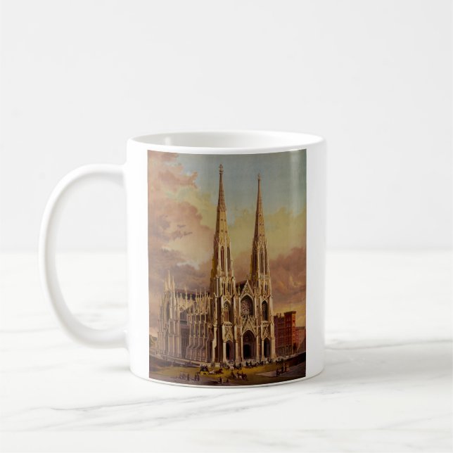 Saint Patrick's Cathedral in Midtown Manhattan  Coffee Mug (Left)