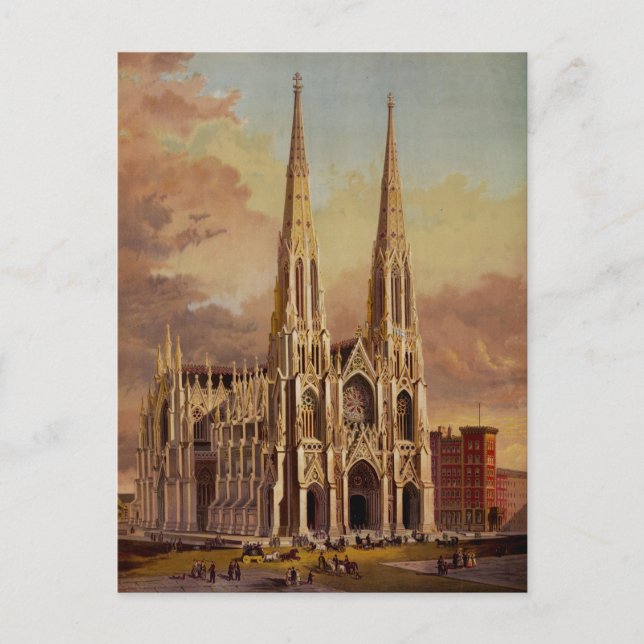 Saint Patrick's Cathedral in Midtown Manhattan  Postcard (Front)