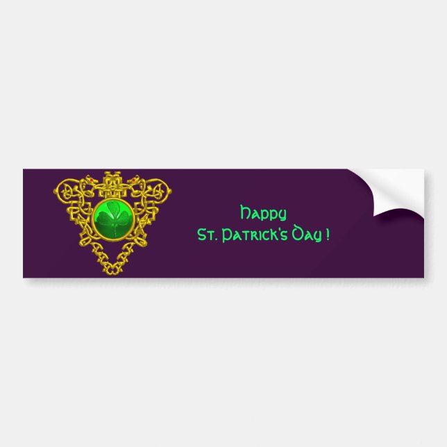 SAINT PATRICK'S CELTIC HEART BUMPER STICKER (Front)