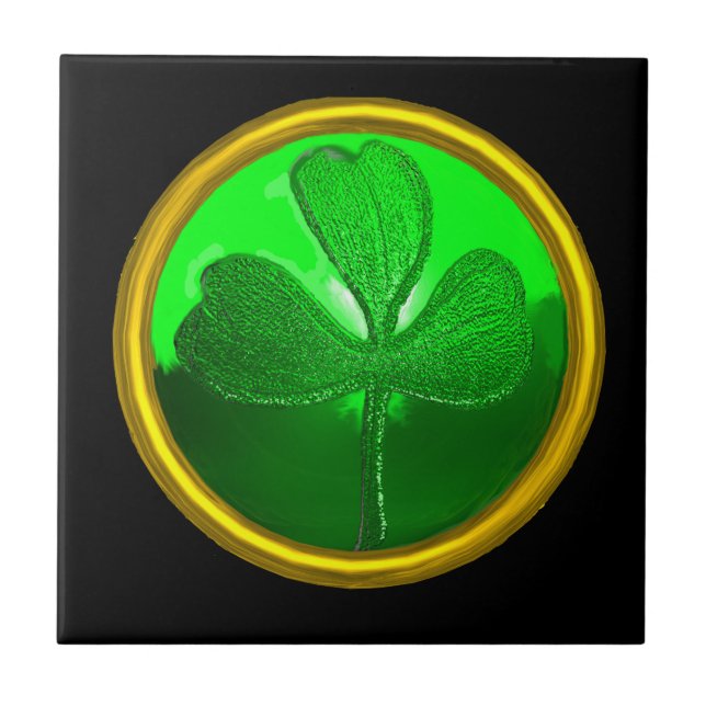 SAINT PATRICK'S CELTIC HEART,SHAMROCK TILE (Front)
