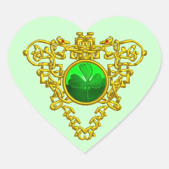 SAINT PATRICK'S CELTIC HEART STICKER (Front)