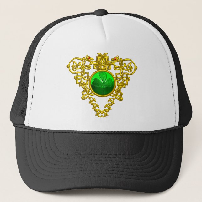 SAINT PATRICK'S CELTIC HEART TRUCKER HAT (Front)