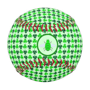 Saint Patricks Day bee and Shamrocks Baseball
