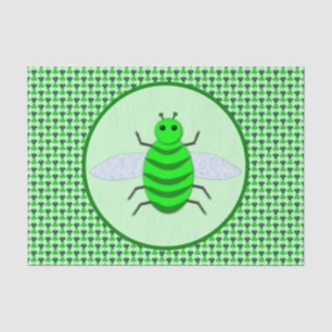 Saint Patricks Day Bee and Shamrocks Tissue Paper