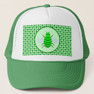 Saint Patricks Day Bee and Shamrocks Trucker Hat