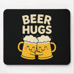 Saint Patricks Day Beer Hugs Drinking Pun Mouse Mat
