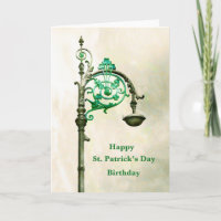 Saint Patrick's Day Birthday Greeting Card