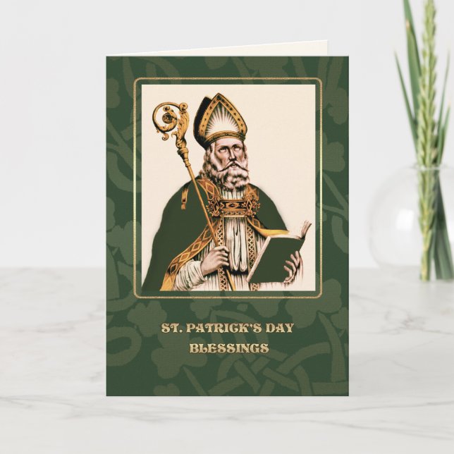 Saint Patrick's Day Blessings Religious Card (Front)