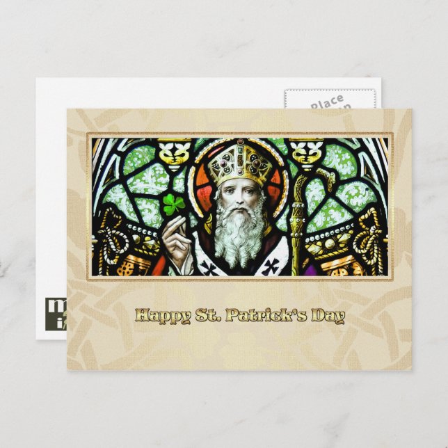 Saint Patrick's Day Blessings Religious  Postcard (Front/Back)