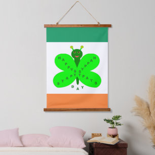 Saint Patricks Day Butterfly Hanging Tapestry