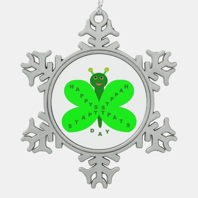 Saint Patrick's Day Butterfly Ornament (Front)