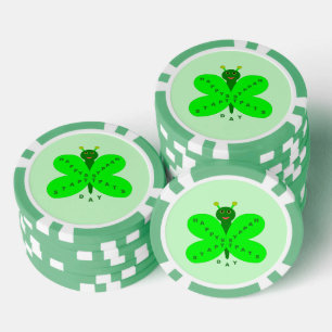 Saint Patricks Day Butterfly Poker Chips