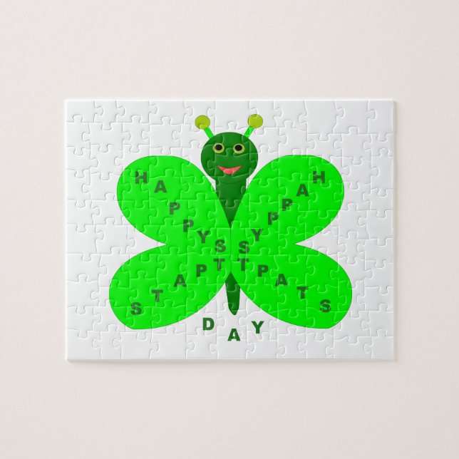 Saint Patricks Day Butterfly Puzzle (Horizontal)