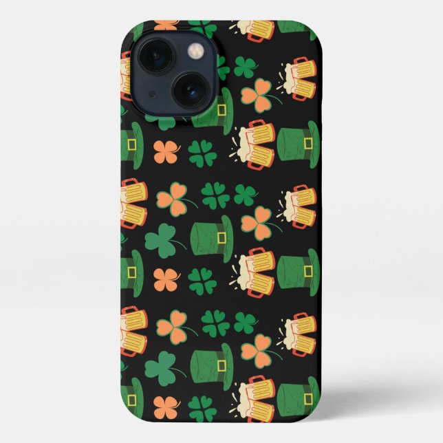 Saint patrick's day celtic,irish funny beer,charms iPhone case (Back)